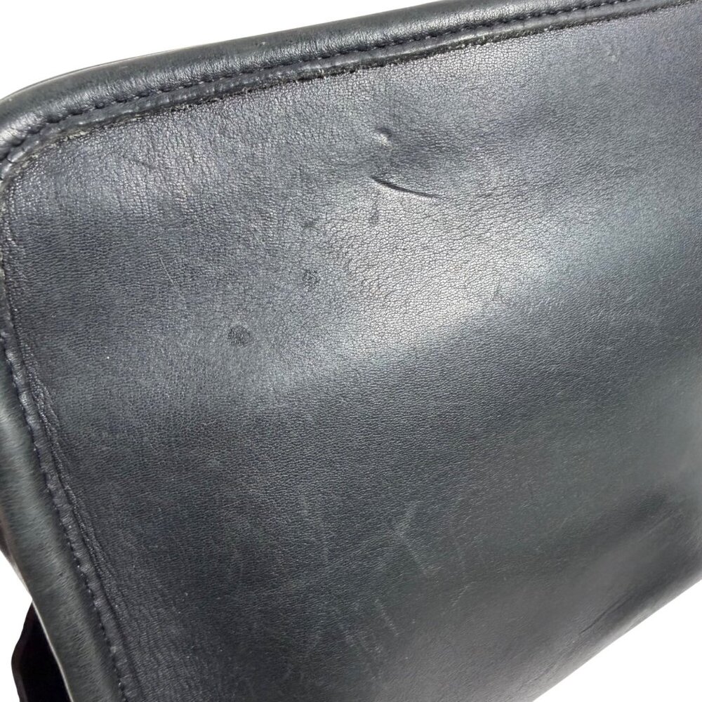 COACH Sutton Black Leather Zip Top Crossbody Bag 9814 Vintage + Hang Tag USA - Picture 2 of 15